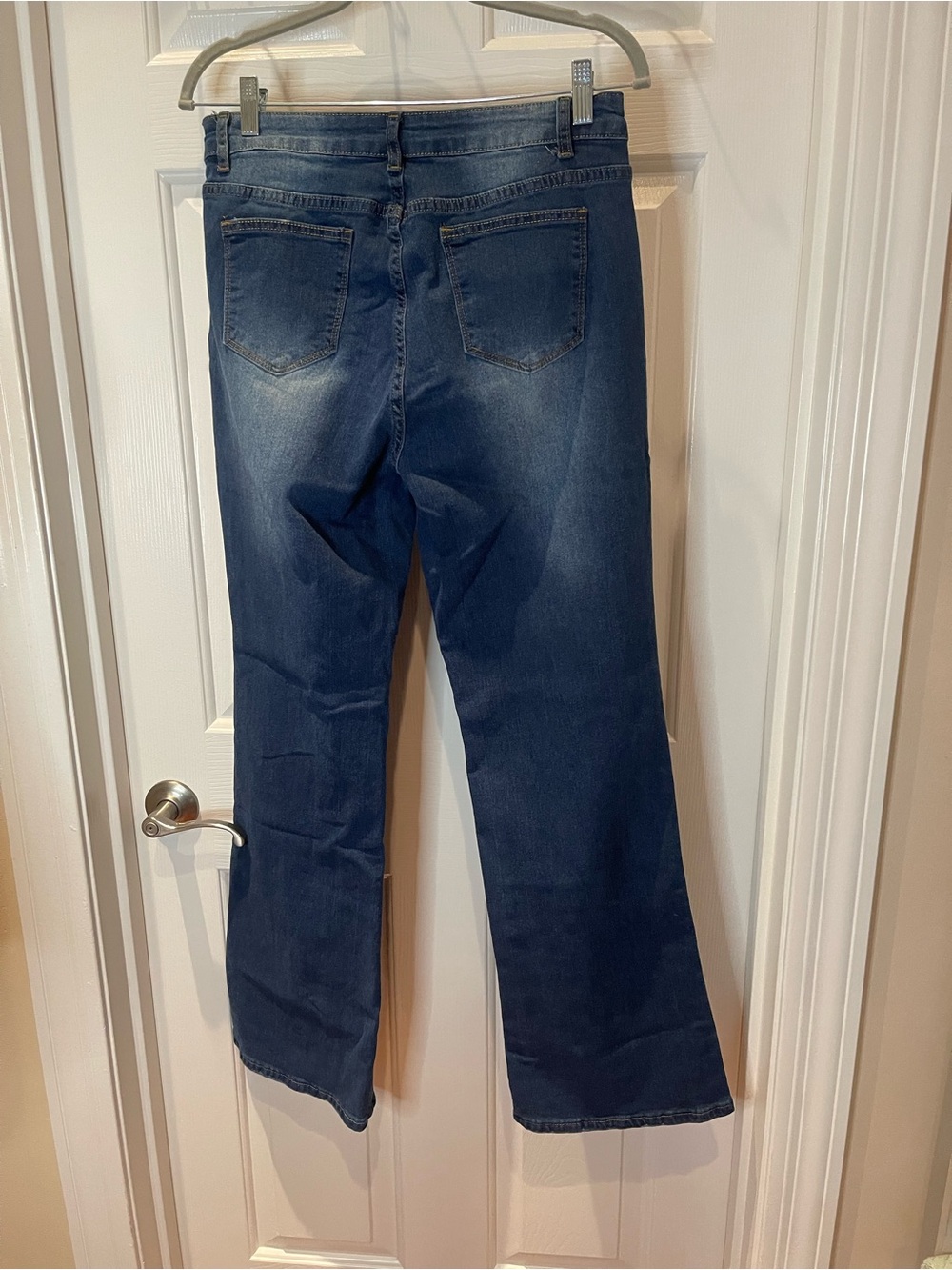 High-Rise Bootcut Women’s Jeans in Dark Blue, Size Large/12 - Picture 5 of 10